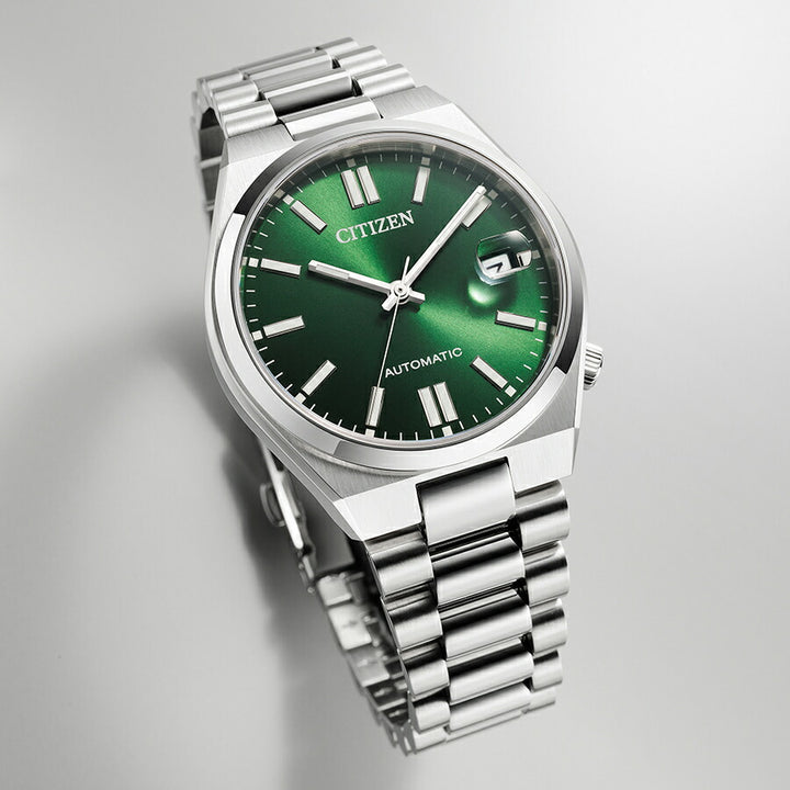 シチズンコレクション TSUYOSA Collection ツヨサ 37mm ダークグリーン NJ0200-50X メンズ メカニカル 機械式 自動巻き 3針 日付