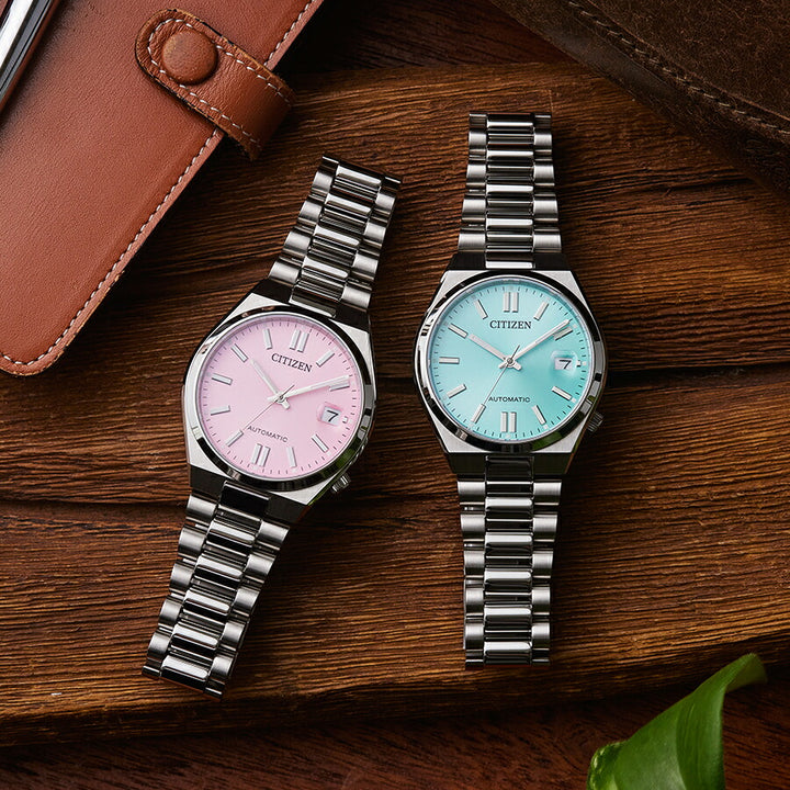 シチズンコレクション TSUYOSA Collection ツヨサ 37mm パステルピンク NJ0200-50Z メンズ メカニカル 機械式 自動巻き 3針 日付