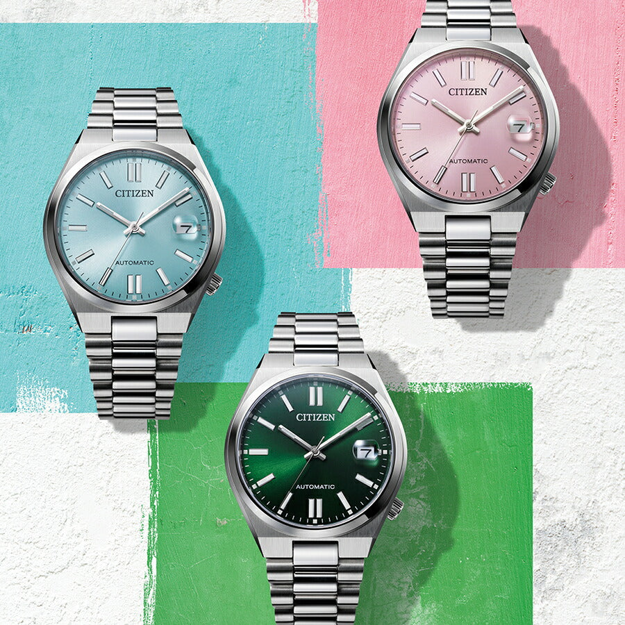 シチズンコレクション TSUYOSA Collection ツヨサ 37mm パステルピンク NJ0200-50Z メンズ メカニカル 機械式 自動巻き 3針 日付