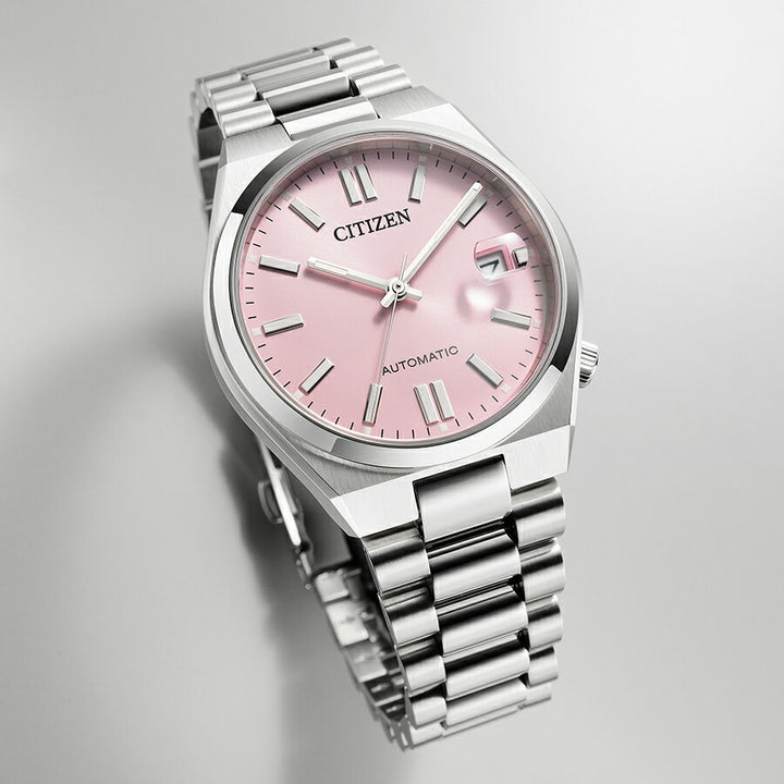 シチズンコレクション TSUYOSA Collection ツヨサ 37mm パステルピンク NJ0200-50Z メンズ メカニカル 機械式 自動巻き 3針 日付