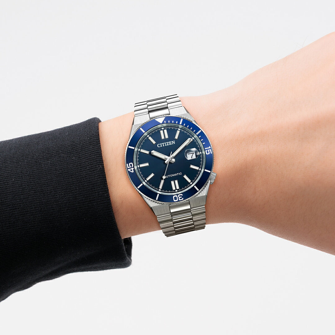 シチズンコレクション TSUYOSA ツヨサ スポーティスタイル Shore 海岸 NJ0230-59L メンズ メカニカル 機械式 自動巻き 3針 日付 ブルー
