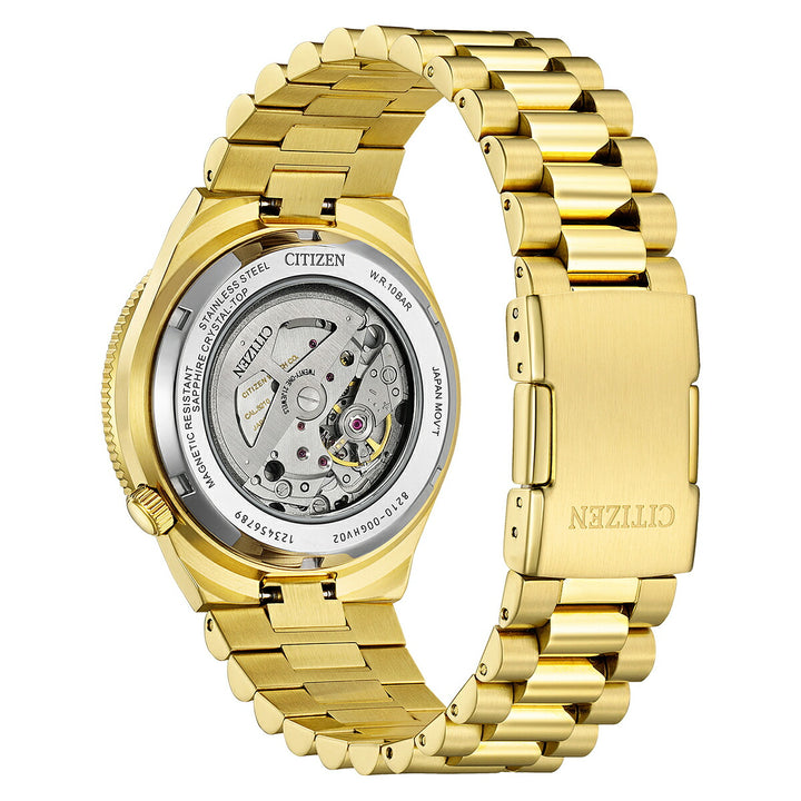 シチズンコレクション TSUYOSA ツヨサ スポーティスタイル Shore 海岸 NJ0232-53X メンズ メカニカル 機械式 自動巻き 3針 日付 グリーン ゴールド