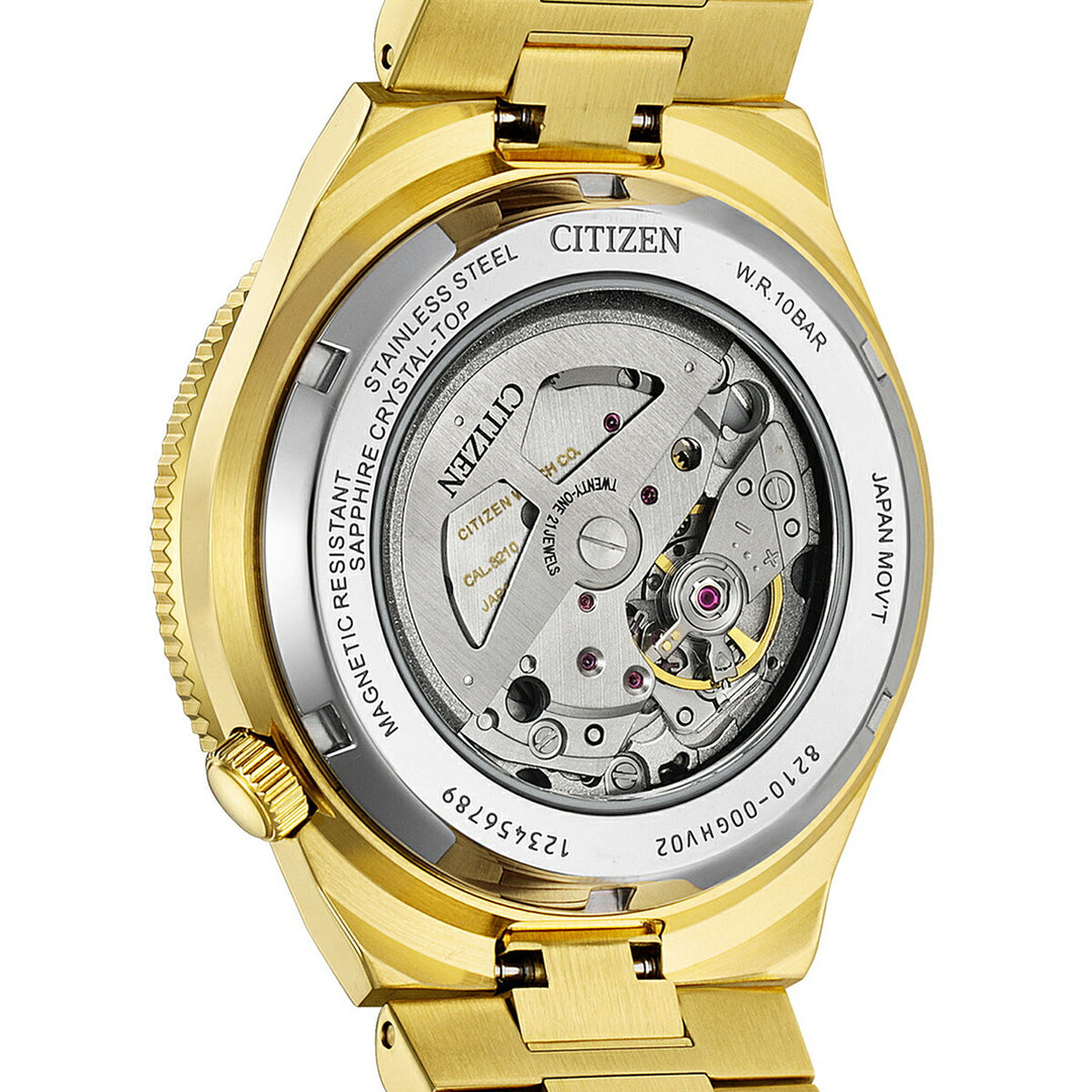 シチズンコレクション TSUYOSA ツヨサ スポーティスタイル Shore 海岸 NJ0232-53X メンズ メカニカル 機械式 自動巻き 3針 日付 グリーン ゴールド