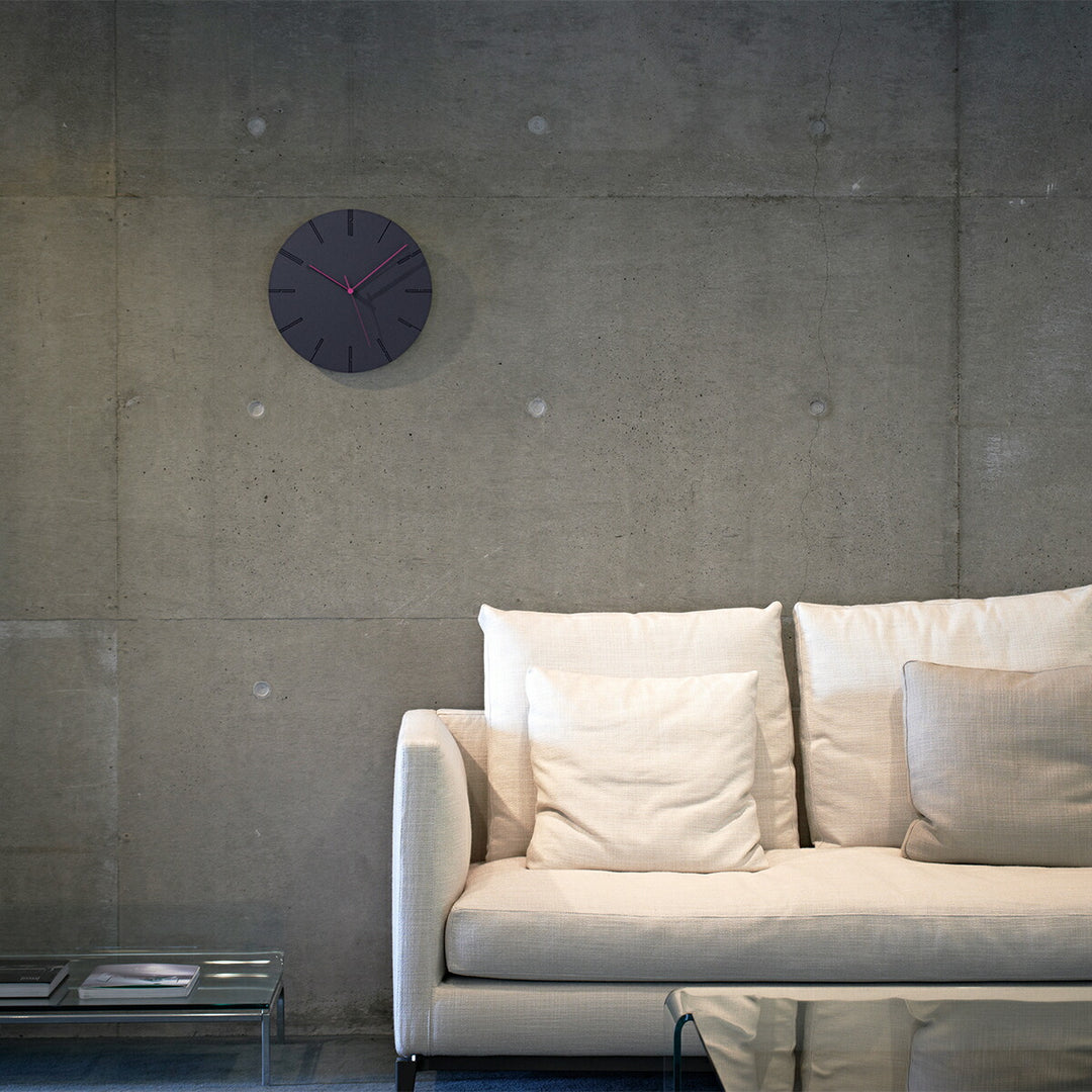 タカタレムノス 掛け時計 デザインオブジェクト カーヴド II クオーツ 電池式 ブラック 寺田尚樹 NTL13-10BK