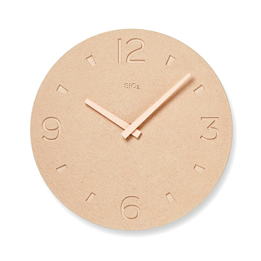 タカタレムノス 掛け時計 カーサ 珪藻土の時計 掻き落とし クオーツ