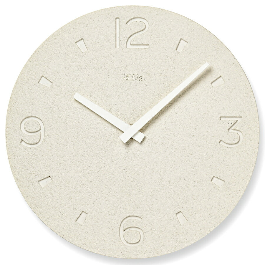 タカタレムノス 掛け時計 カーサ 珪藻土の時計 掻き落とし クオーツ