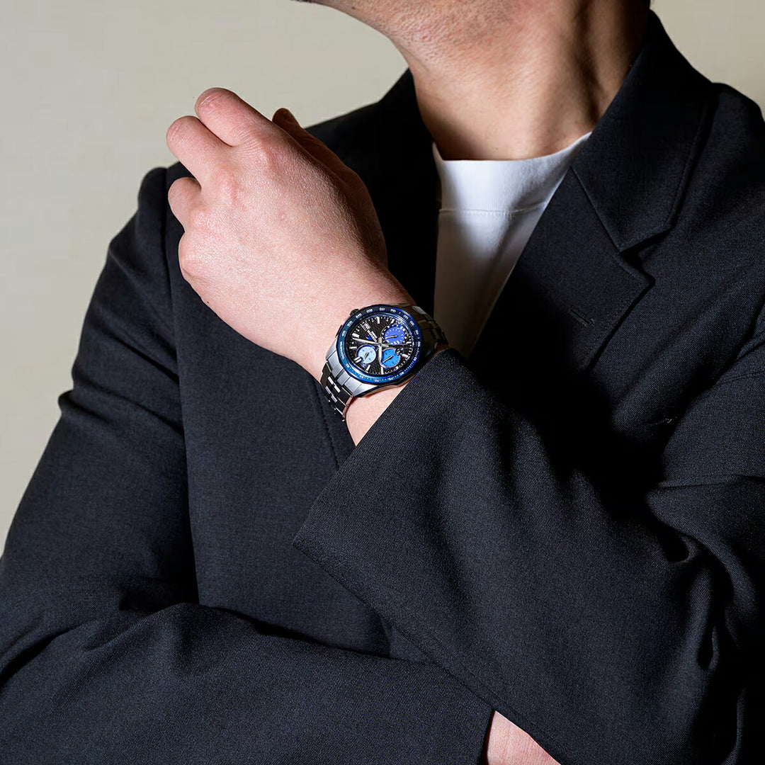 オシアナス マンタ Indigo Ocean 阿波藍 限定モデル OCW-S7000AP-1AJF メンズ 電波ソーラー Bluetooth クロノグラフ 日本製