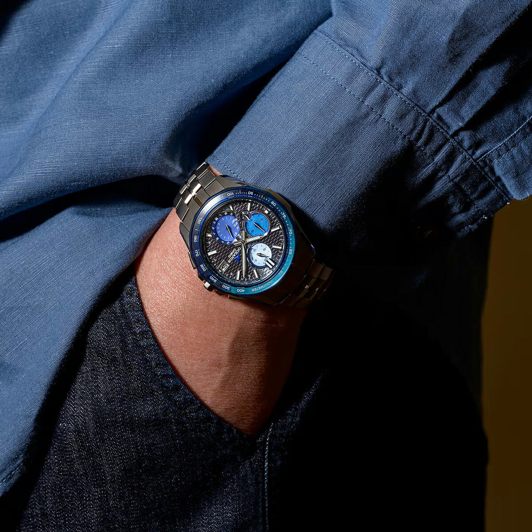 オシアナス マンタ Indigo Ocean 阿波藍 限定モデル OCW-S7000AP-1AJF メンズ 電波ソーラー Bluetooth クロノグラフ 日本製