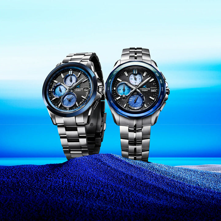 オシアナス マンタ Indigo Ocean 阿波藍 限定モデル OCW-S7000AP-1AJF メンズ 電波ソーラー Bluetooth クロノグラフ 日本製