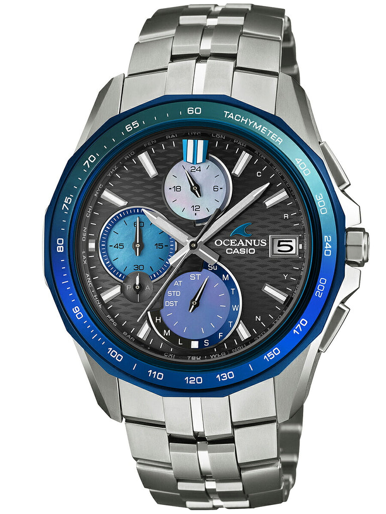 【CASIO】カシオ オシアナス マンタ Japan Indigo 藍 電波ソーラー OCW-S5000AP-2AJF ブルーシェル文字盤 チタン/ng0679 オシアナス マンタ Indigo Ocean 阿波藍 限定モデル OCW-S7000AP-1AJF