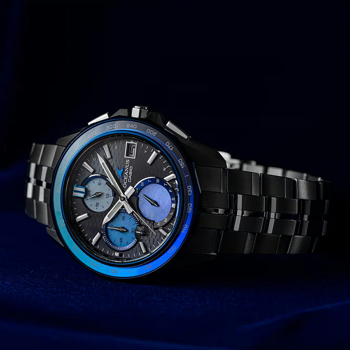 オシアナス マンタ Indigo Ocean 阿波藍 限定モデル OCW-S7000AP-1AJF メンズ 電波ソーラー Bluetooth クロノグラフ 日本製