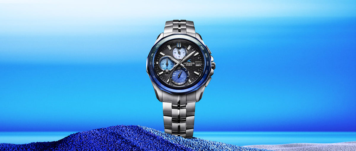 《5月22日発売》オシアナス マンタ Indigo Ocean 阿波藍 限定モデル OCW-S7000AP-1AJF メンズ 電波ソーラー Bluetooth クロノグラフ 日本製