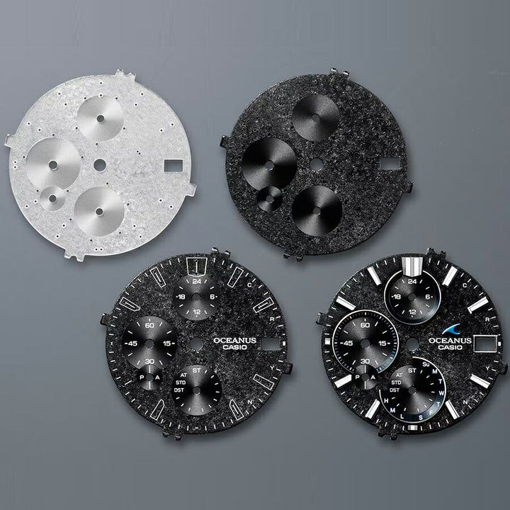 オシアナス マンタ S7000 限定モデル 江戸切子ベゼル OCW-S7000CN-1AJF メンズ 電波ソーラー Bluetooth クロノグラフ チタン オールブラック 日本製