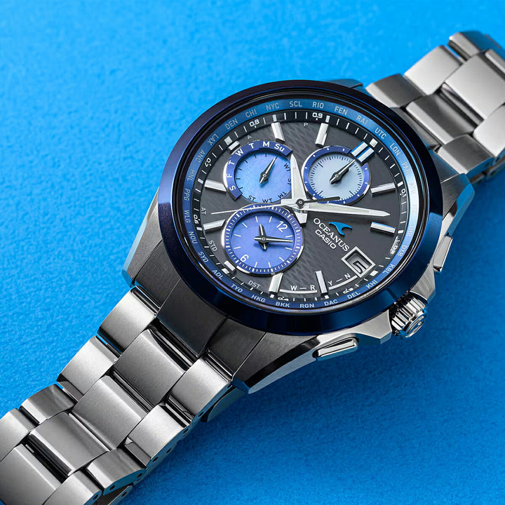 オシアナス クラシックライン Indigo Ocean 阿波藍 限定モデル OCW-T2600AP-1AJF メンズ 電波ソーラー クロノグラフ 日本製