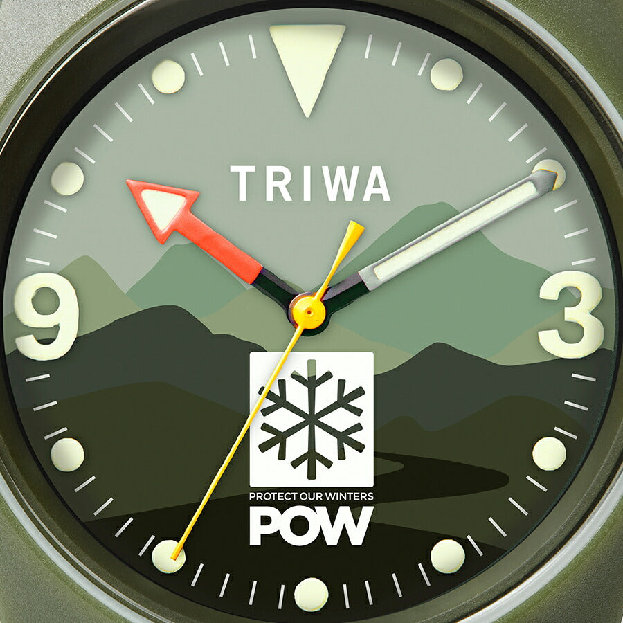 トリワ POW コラボレーションモデル Time for Snow Ocean Seaweed POW1-CL150912 メンズ クオーツ ナイロンベルト