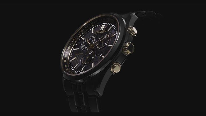シチズンコレクション エコ・ドライブ 50周年記念 限定モデル LIGHT in BLACK AT2576-68E メンズ ソーラー クロノグラフ