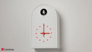 タカタレムノス 掛け時計 デザインオブジェクト クー 掛置兼用 カッコー時計 クオーツ 電池式 パンチングメタル 福定 良佑 RF25-04