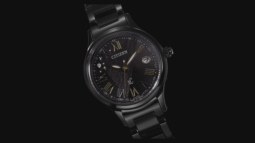 シチズン クロスシー ヒカリコレクション エコ・ドライブ 50周年記念 限定モデル LIGHT in BLACK ES9495-59E レディース ソーラー 電波