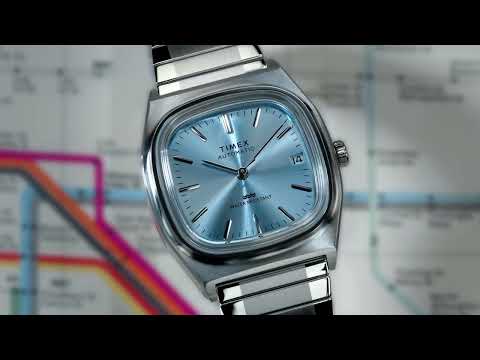 タイメックス 1983 E-Line 復刻 シーズン限定モデル TVダイヤル TW2Y66700 メンズ レディース 機械式 自動巻き エクスパンションベルト ライトブルー
