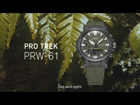 プロトレック クライマーライン PRW-61Y-3JFメンズ 腕時計 電波ソーラー バイオマスプラスチック グリーン 国内正規品 カシオ