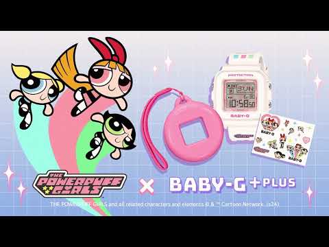 BABY-G BABY-G+PLUS パワーパフ ガールズ コラボレーションモデル BGD-10KPP-7JR レディース 腕時計 電池式 デジタル スクエア 樹脂バンド 国内正規品 カシオ