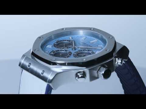エンジェルクローバー Exventure Solar エクスベンチャーソーラー EVS43SBU-WH メンズ 腕時計 ソーラー クロノグラフ ブルーダイヤル 革ベルト