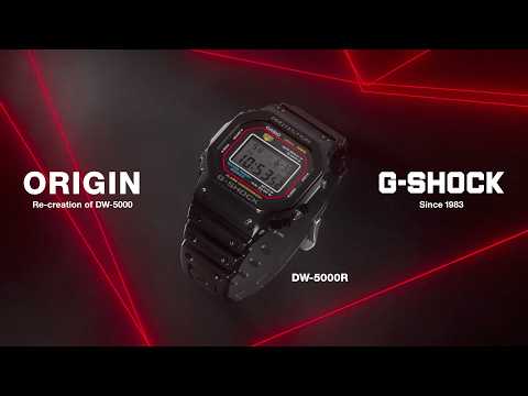 G-SHOCK 初代 復刻モデル DW-5000R-1AJF メンズ 電池式 デジタル スクエア 樹脂バンド 日本製 国内正規品 カシオ
