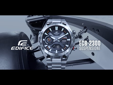 カシオ エディフィス ソスペンシオーネ レーシングマシンデザイン ECB-2300YD-1AJF メンズ ソーラー Bluetooth アナデジ シルバー