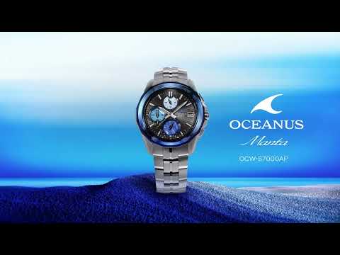 オシアナス マンタ Indigo Ocean 阿波藍 限定モデル OCW-S7000AP-1AJF メンズ 電波ソーラー Bluetooth クロノグラフ 日本製