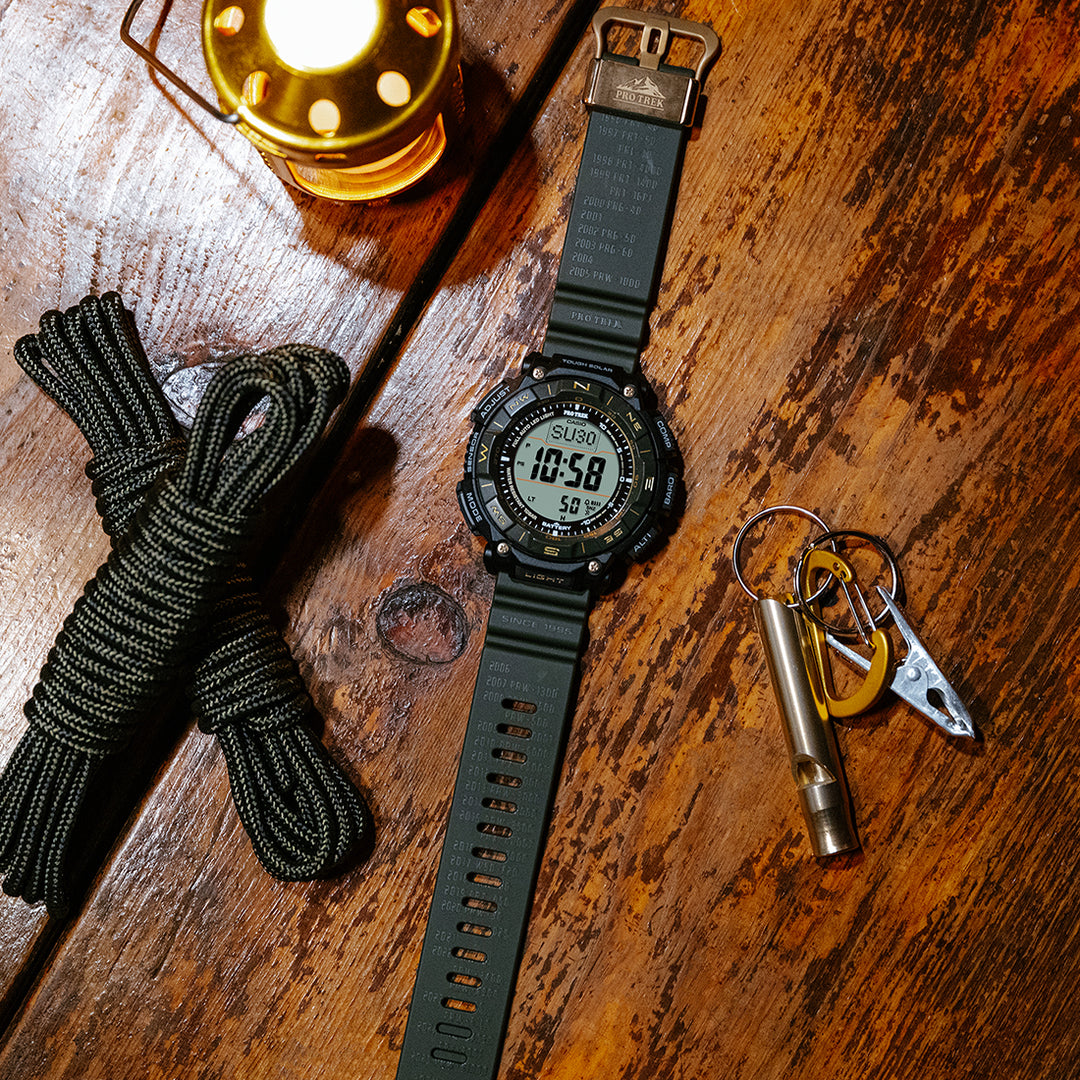 プロトレック 30周年記念モデル 木漏れ日 PRG-340ANS-3JR メンズ ソーラー デジタル ウレタンバンド グリーン