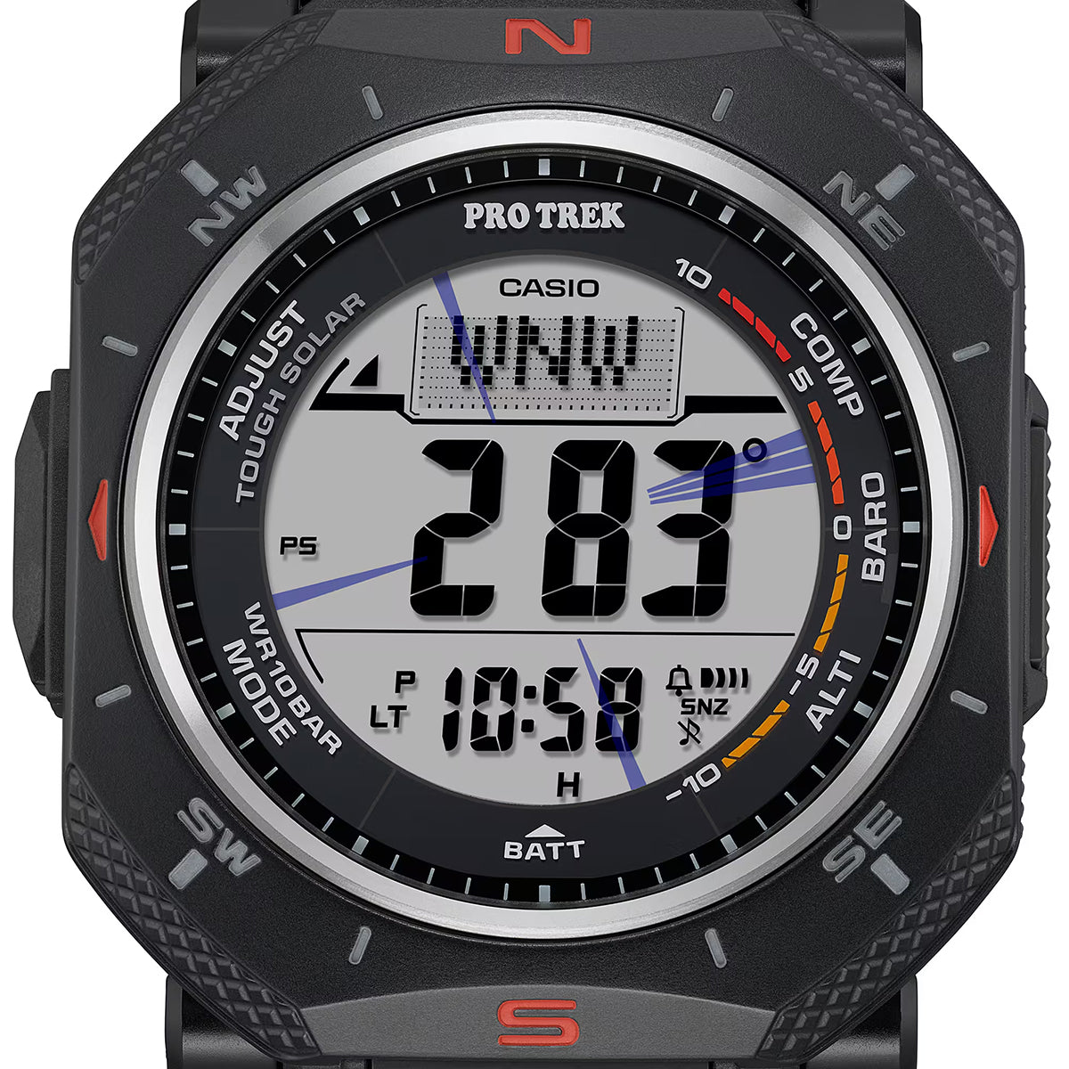 PROTREK デジタル腕時計 ブラック プロトレック クライマーライン PRG-69-1JF メンズ ソーラー デジタル