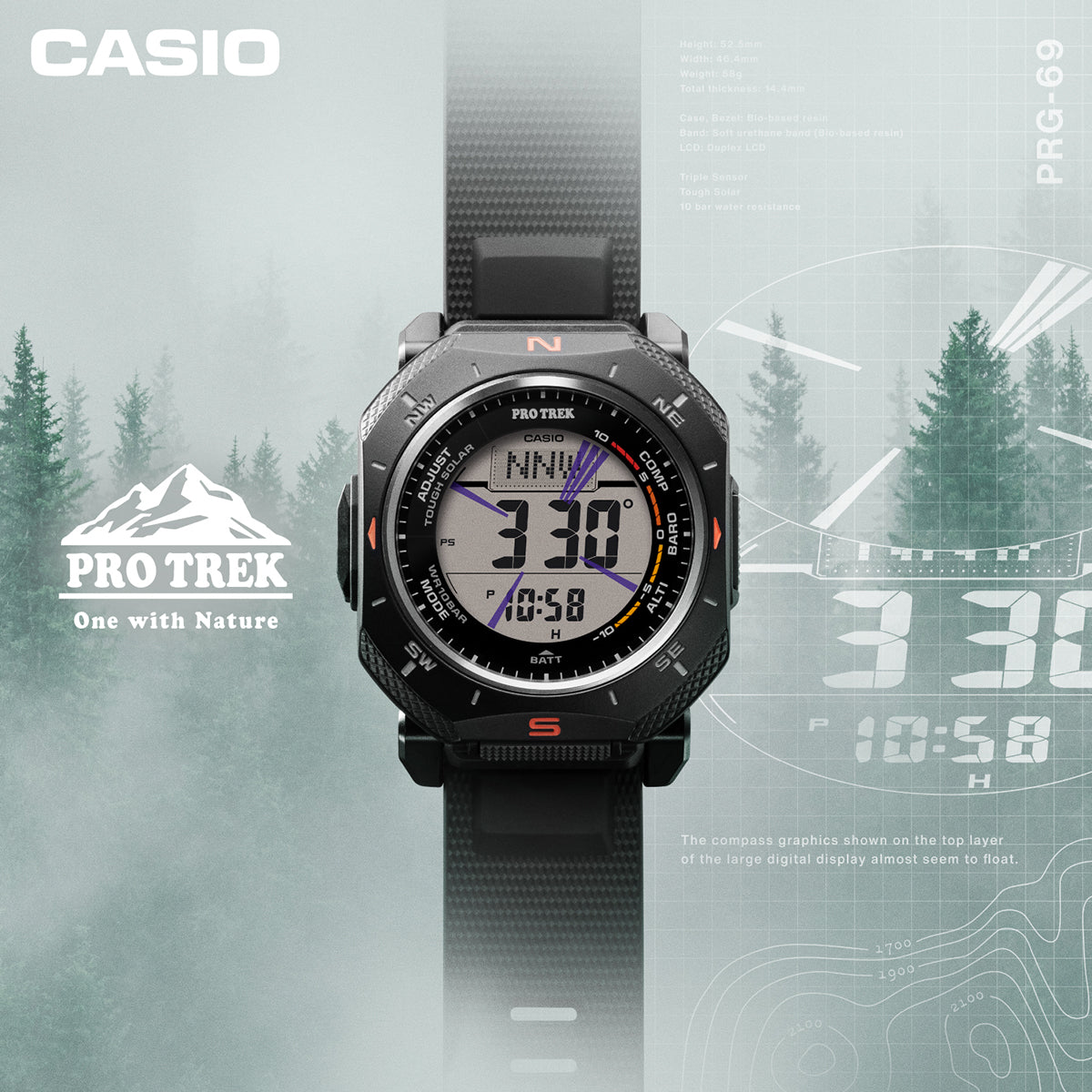 プロトレック クライマーライン PRG-69-1JF メンズ ソーラー デジタル