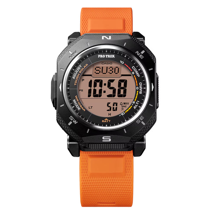 プロトレック クライマーライン PRG-69-4JF メンズ ソーラー デジタル ウレタンバンド オレンジ