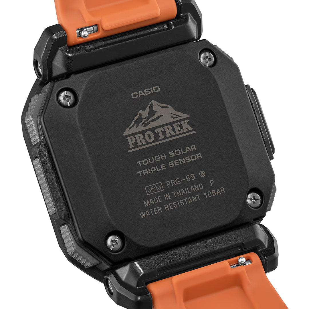 プロトレック クライマーライン PRG-69-4JF メンズ ソーラー デジタル ウレタンバンド オレンジ