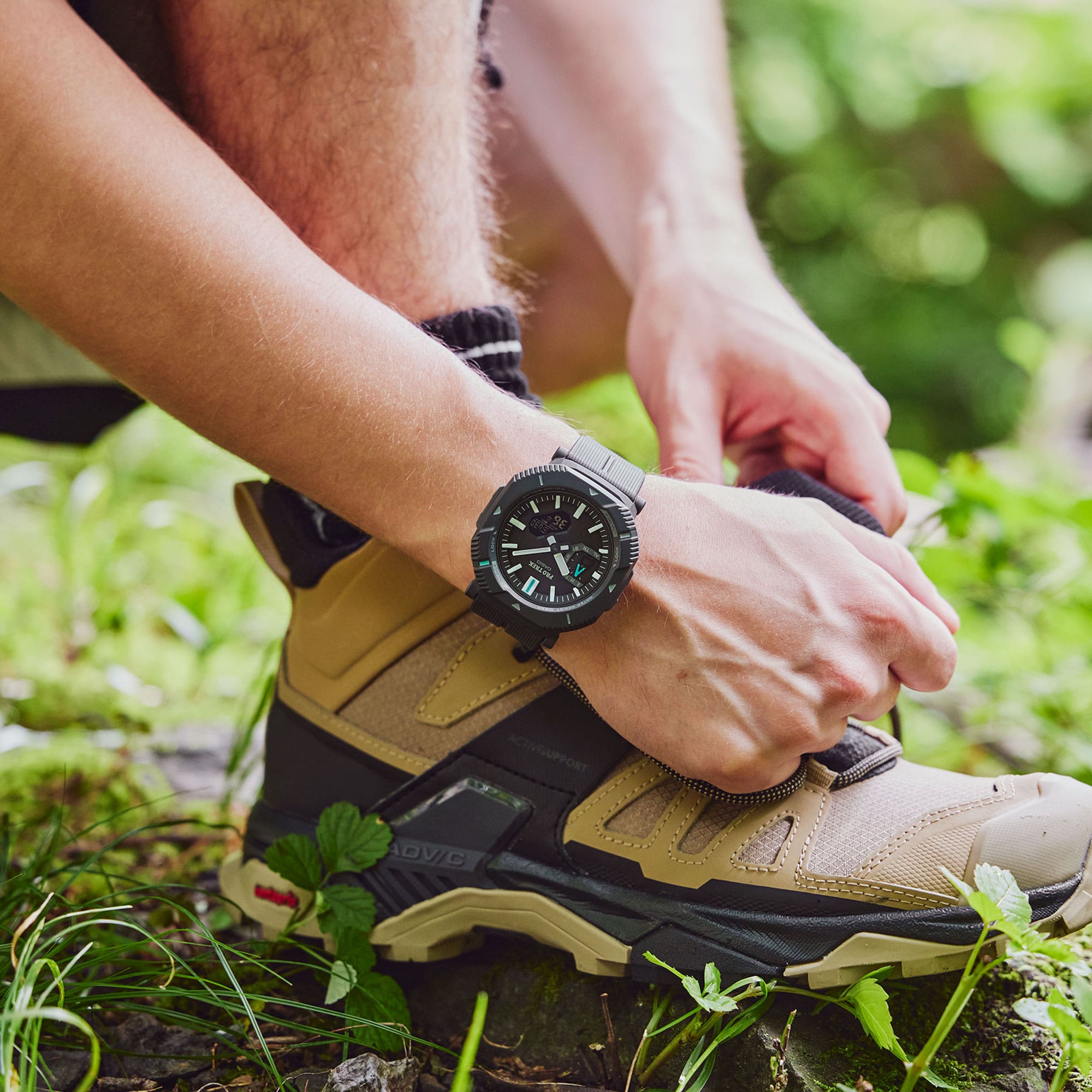 カシオ　PRO TREK Hiker Line/ PRJ-B001-1JF　新品 楽天市場】プロトレック ハイカーライン PRJ-B001シリーズ PRJ