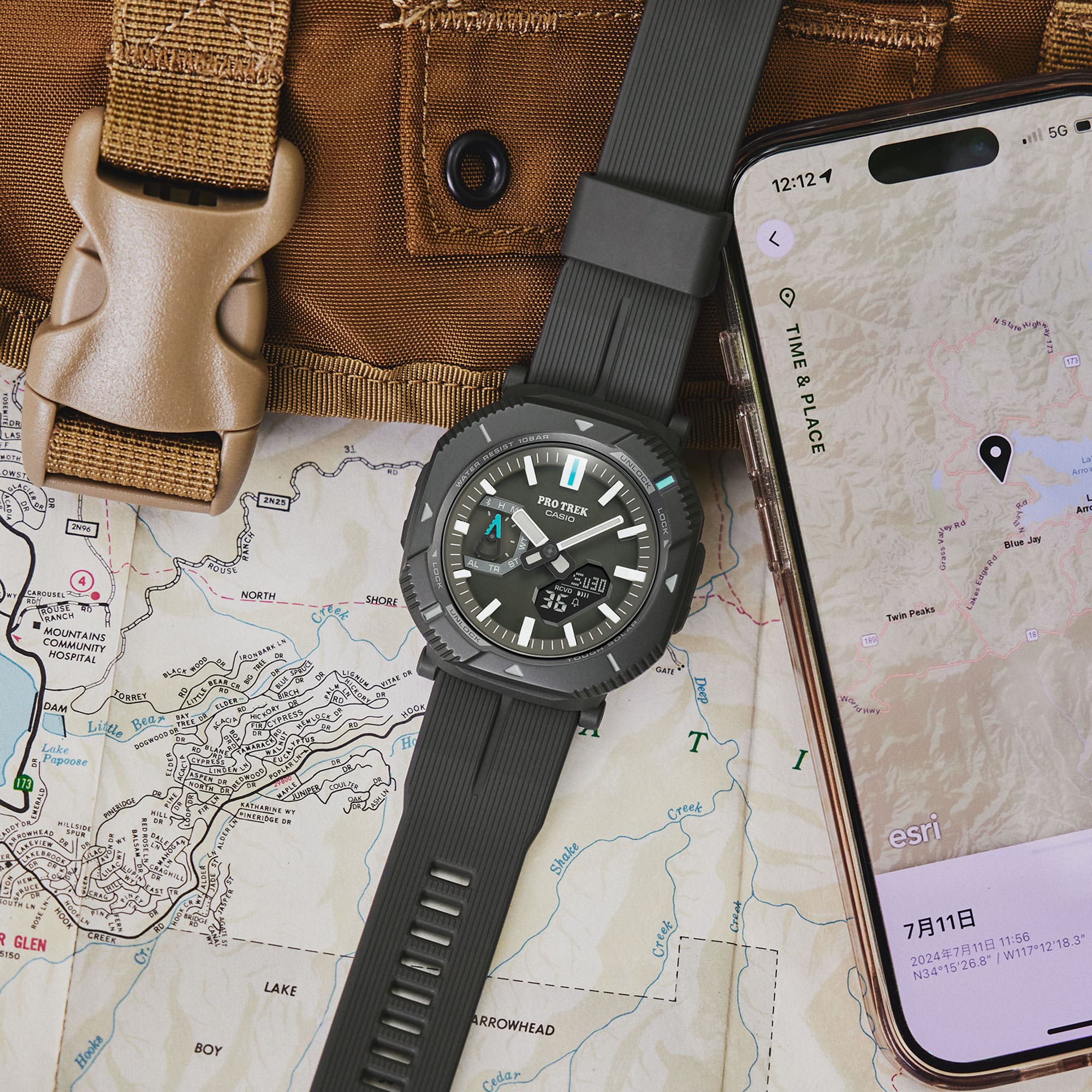 プロトレック ハイカーライン PRJ-B001-1JF メンズ ソーラー Bluetooth