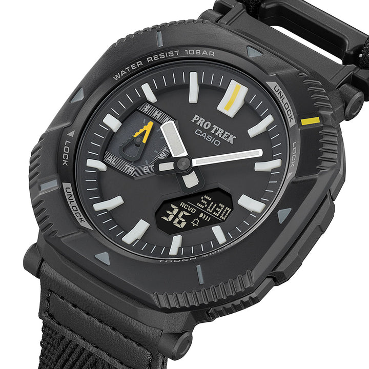 プロトレック ハイカーライン ブラック PRJ-B001B-1JF メンズ ソーラー Bluetooth アナデジ バンジーコードバンド