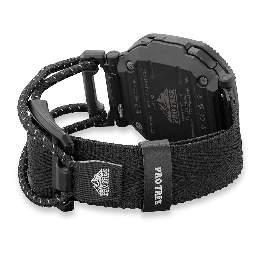 プロトレック ハイカーライン ブラック PRJ-B001B-1JF メンズ ソーラー Bluetooth アナデジ バンジーコードバンド