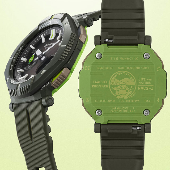 プロトレック 日本自然保護協会 かえるのピクルス コラボレーションモデル PRJ-B001NJ-3JR メンズ ソーラー Bluetooth アナデジ 樹脂バンド
