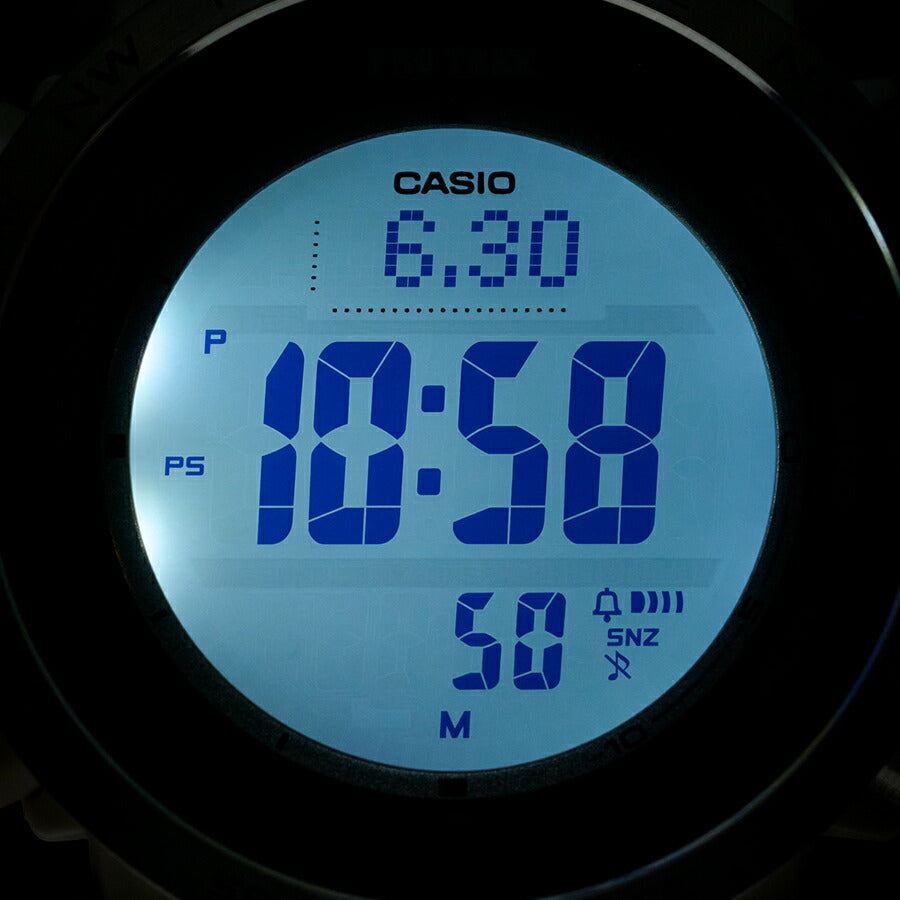 プロトレック クライマーライン デジタルモデル PRW-35-7JF メンズ 腕時計 電波ソーラー ソフトウレタンバンド ホワイト 国内正規品 カシオ