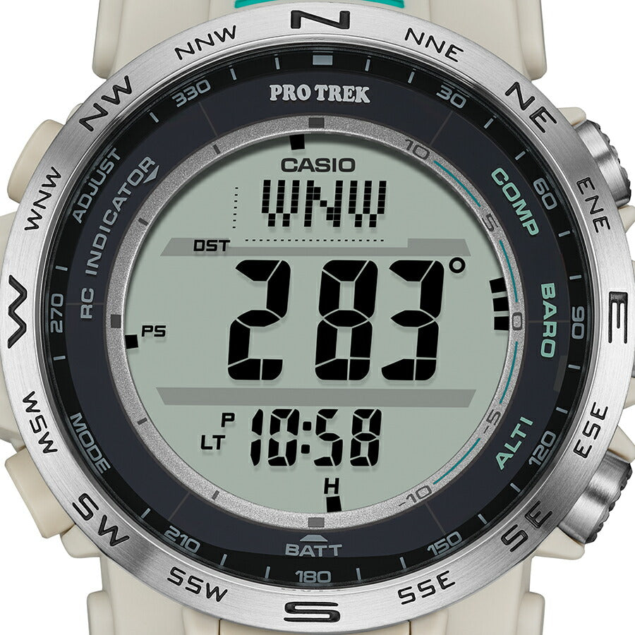 プロトレック クライマーライン デジタルモデル PRW-35-7JF メンズ 腕時計 電波ソーラー ソフトウレタンバンド ホワイト 国内正規品 カシオ