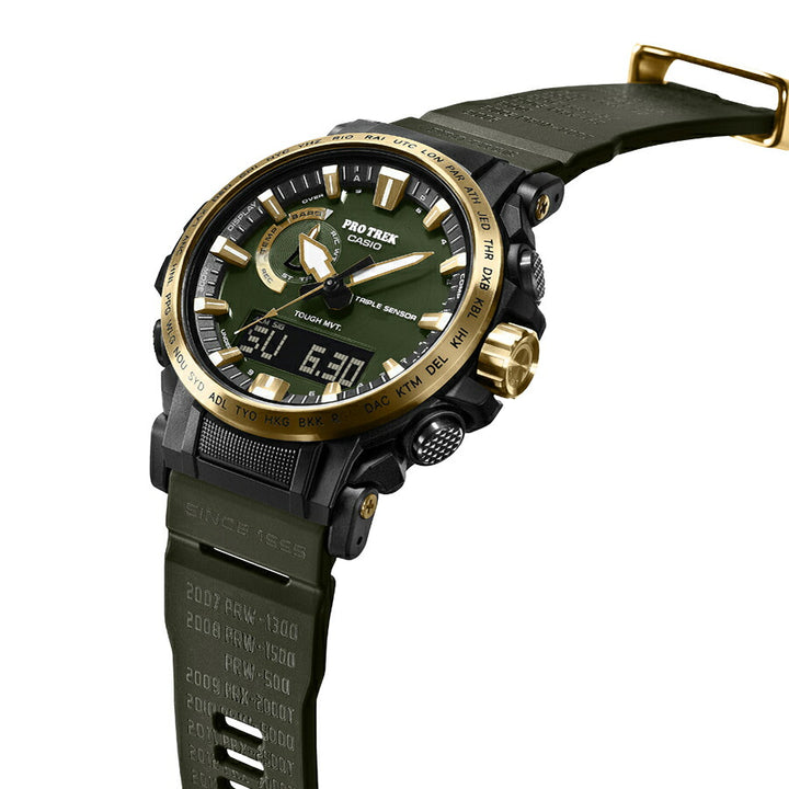 プロトレック 30周年記念モデル 木漏れ日 PRW-61ANS-3JR メンズ 電波ソーラー アナデジ ウレタンバンド グリーン