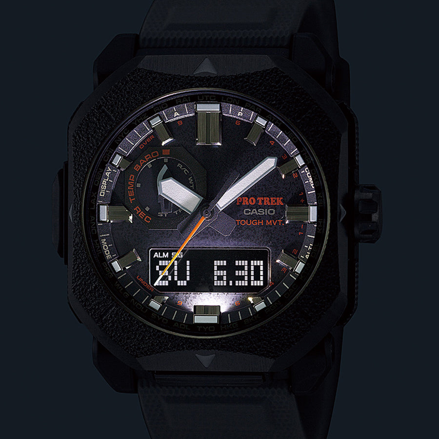 プロトレック クライマーライン PRW-6900シリーズ 焚火 PRW-6900BF-1JF メンズ 腕時計 電波ソーラー アナデジ 国内正規品 カシオ