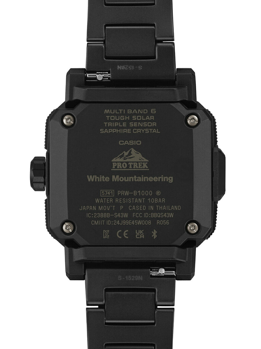 プロトレック White Mountaineering コラボレーションモデル PRW-B1000WM-1JR メンズ 電波ソーラー Bluetooth アナデジ ブラック