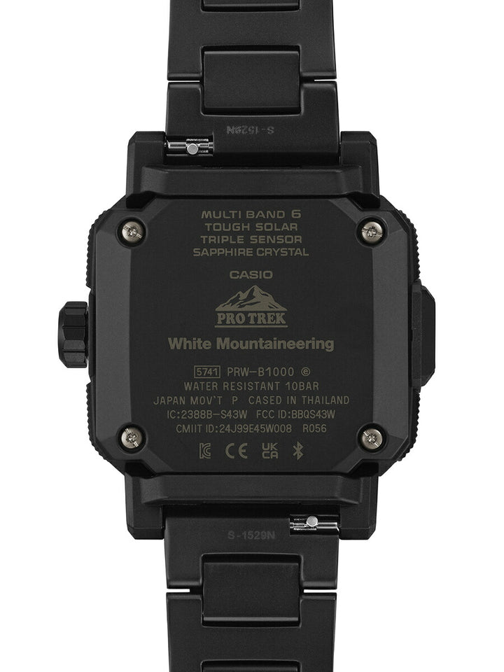 プロトレック White Mountaineering コラボレーションモデル PRW-B1000WM-1JR メンズ 電波ソーラー Bluetooth アナデジ ブラック