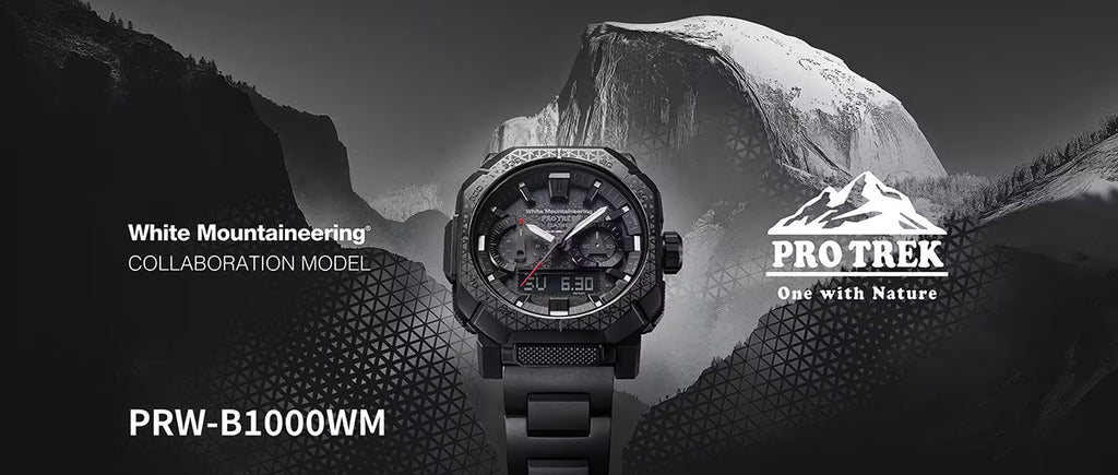 プロトレック White Mountaineering コラボレーションモデル PRW-B1000WM-1JR メンズ 電波ソーラー Bluetooth アナデジ ブラック