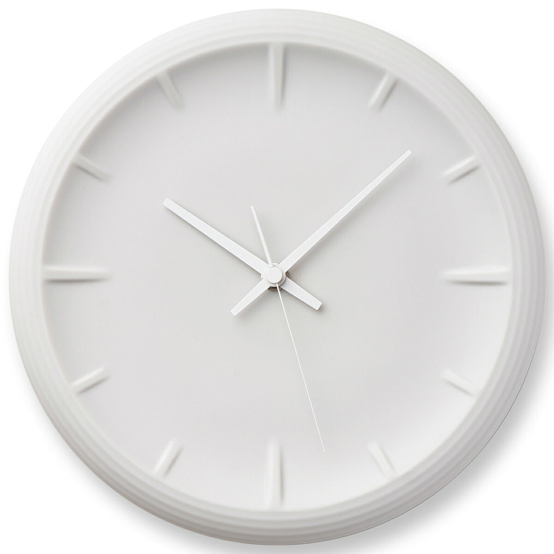 タカタレムノス 掛け時計 デザインオブジェクト レリーフ 磁器 クオーツ 電池式 3針 ホワイト 福定良佑 RF22-06WH