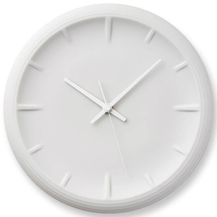 タカタレムノス 掛け時計 デザインオブジェクト レリーフ 磁器 クオーツ 電池式 3針 ホワイト 福定良佑 RF22-06WH