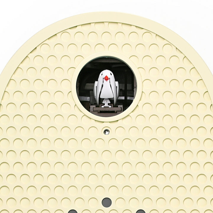 タカタレムノス 掛け時計 デザインオブジェクト クー 掛置兼用 カッコー時計 クオーツ 電池式 アイボリー パンチングメタル 福定 良佑 RF25-04IV