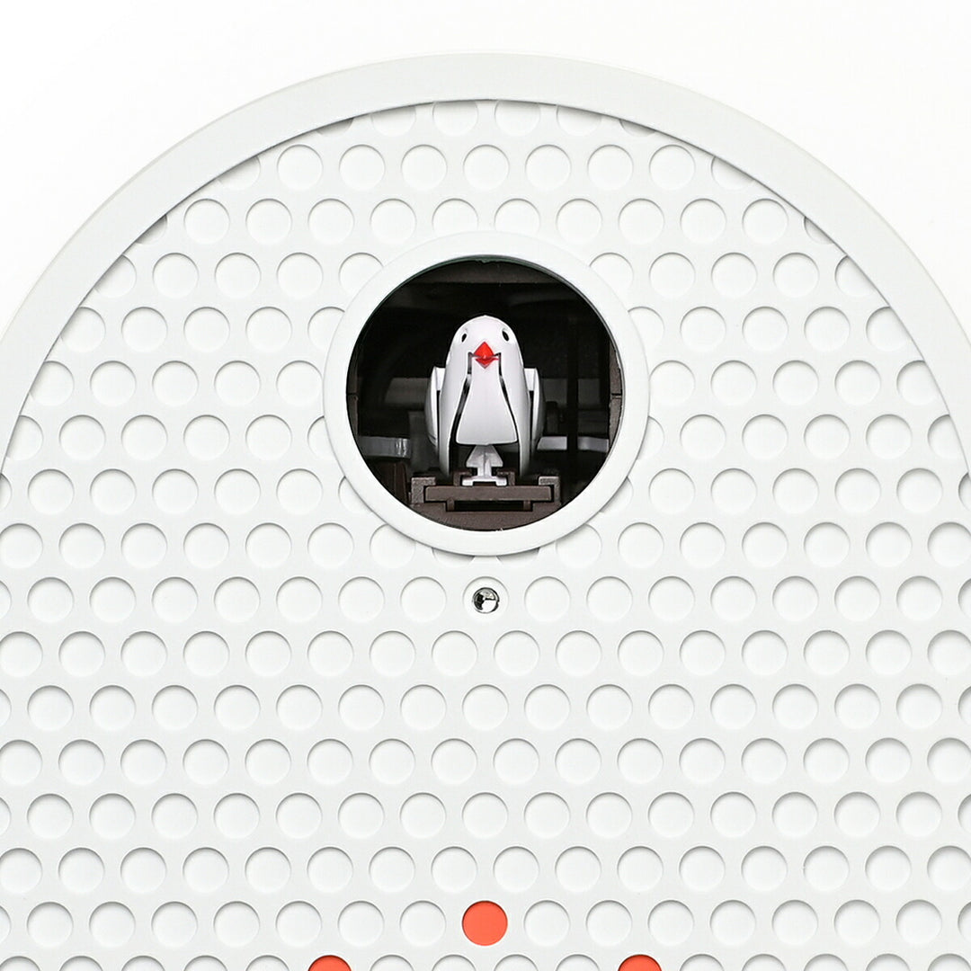 タカタレムノス 掛け時計 デザインオブジェクト クー 掛置兼用 カッコー時計 クオーツ 電池式 ホワイト パンチングメタル 福定 良佑 RF25-04WH